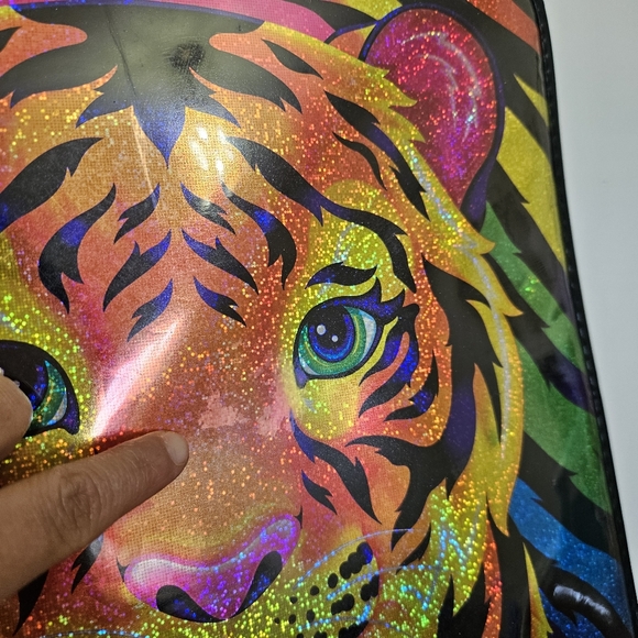 Vintage 1990's Lisa Frank Rainbow Tiger Trapper Keeper Three Ring Binder - Picture 9 of 9